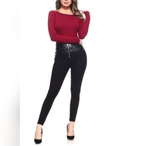 ✨NEW Yelete maroon bodysuit size medium✨